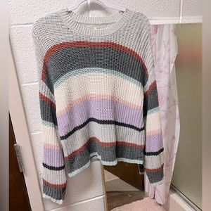 American Eagle Color Striped Sweater Size Small